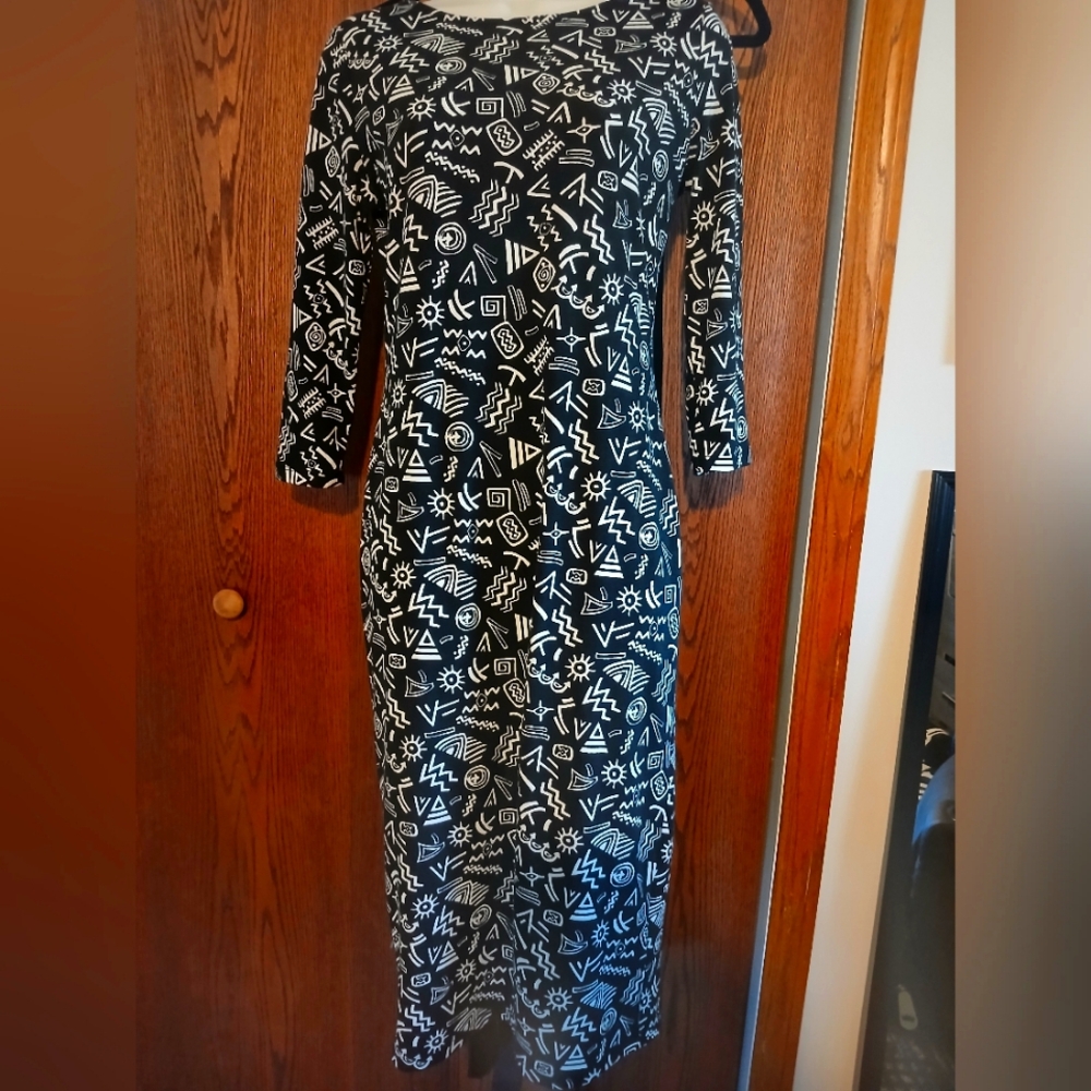 Be-bop beatnik Black White art print bodycon